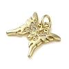 Brass Micro Pave Clear Cubic Zirconia Pendants LS-KK-U005-01E-G-2