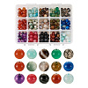 225Pcs 15 Style Natural Agate Round Beads G-TA0001-36-1