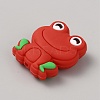 Frog Food Grade Eco-Friendly Silicone Focal Beads SIL-WH0006-29A-2