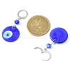 Evil Eye Glass Leverback Earrings EJEW-JE05573-01-3