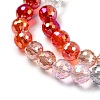 Electroplate Glass Beads Strands EGLA-D300-06-8mm-02-3
