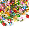 100Pcs 10 Colors Transparent Acrylic Pendants PALLOY-TAC0097-3