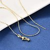 1MM Brass Boston Link Chain Adjustable Slider Necklaces NJEW-M108-31G-4