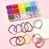 Rainbow Color DIY Glass Seed & Acrylic & Handmade Polymer Clay Beads Bracelet Making Kits DIY-FS0007-74-8