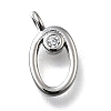 Brass Micro Pave Cubic Zirconia Pendants KK-B132-12P-O-1