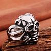 Fashionable 316L Surgical Stainless Steel Skull Rings Wide Band Rings for Men RJEW-BB10167-9-3