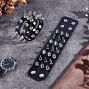 2Pcs 2 Styles PU Imitation Leather Cord Bracelets BJEW-UN0001-62-2
