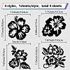 4Pcs 4 Styles PET Waterproof Self-adhesive Car Stickers DIY-WH0308-225A-091-2