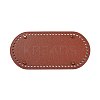 PU Leather Oval Long Bottom for Knitting Bag FIND-WH0032-01D-2