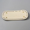 Oval PU Leather Knitting Crochet Bags Nail Bottom Shaper Pad DIY-WH0349-97A-2