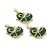 Real 18K Gold Plated Brass Glass Pendants KK-R161-02G-02-1