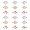 CHGCRAFT 18Pcs 3 Colors Brass Micro Pave Cubic Zirconia Links KK-CA0001-31-1