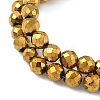 Electroplate Synthetic Magnetic Hematite Beads Strands G-A263-B01-02-4