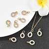 SHEGRACE Brass Micro Pave Clear Cubic Zirconia Pendants XGRQ29684-394G-O-5