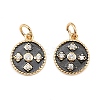 Brass Cubic Zirconia Charms KK-L251-46GB-B-1