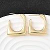 Trapezoid Brass Stud Earrings EJEW-S261-03G-1