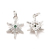 Rack Plating Brass Micro Pave Cubic Zirconia Pendants LS-KK-E081-10S-1