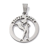 Mother's Day 201 Stainless Steel Pendants STAS-Q342-21P-1