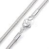 304 Stainless Steel Snake Chain Necklaces NJEW-P162-06S-2