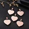 Ion Plating(IP) Fashionable 304 Stainless Steel Stamping Blank Tag Pendants LS-STAS-J002B-01RG-7