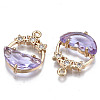 Faceted Transparent Glass Pendants X-GLAA-T020-18D-3