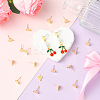 20Pcs Brass Stud Earring Findings KK-SC0006-80-5
