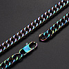 Men's 201 Stainless Steel Cuban Link Chain Necklaces NJEW-T012-01B-56-Q-1