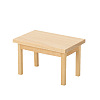 1/12 Dollhouse Miniature Wooden Table Model PW-WG70877-01-1