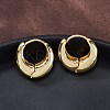 Rack Plating Brass Thick Hoop Earrings for Men Women EJEW-F288-06G-4