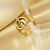304 Stainless Steel Adjustable Open Cuff Rings for Women OO8919-1-2