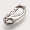 Tarnish Resistant 304 Stainless Steel Push Gate Snap Keychain Clasp Findings LS-STAS-F083-06P-2