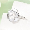 Adjustable Brass Micro Pave Cubic Zirconia Enamel Finger Rings CU-CBABA66-01B-P-3