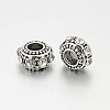 Antique Silver Plated Alloy Rhinestone Beads RB-J503-AS-2