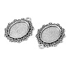 Vintage Tibetan Style Alloy Flower Pendant Cabochon Bezel Settings TIBEP-O006-03AS-2
