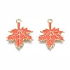 Autumn Theme Rack Plating Alloy Enamel Pendants LS-X-ENAM-N055-068-2