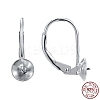 Anti-Tarnish Rhodium Plated 925 Sterling Silver Leverback Earring Findings STER-I017-084I-P-2