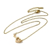 Brass Rhinestone Pendant Necklaes NJEW-M210-04G-2