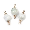 Opaque Acrylic Imitation Gemstone Links Connector Charms KK-K296-08A-G-1