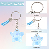 DIY Blank Double-sided Heat Transfer Aluminium Pendant Keychain Making Kits DIY-SP0005-26B-3