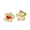 304 Stainless Steel Enamel Pendants STAS-P415-12G-2