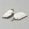 Natural Howlite Pendants G-P445-D05-2
