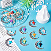 16Pcs 8 Colors Dyed Synthetic Turquoise Pendants FIND-TA0004-37-5