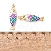 Brass Enamel Pendants KK-C143-44B-G02-3