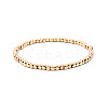 Gold-tone Miyuki Elastic Crystal Beaded Bracelet with Acrylic Tube Beads ST1647267-1