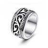 316 Stainless Steel Finger Ring with Enamel for Men PW-WG56139-02-1