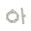Brass Pave Clear Cubic Zirconia Toggle Clasps KK-P234-83P-1