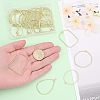 30Pcs 5 Styles Alloy Open Back Bezel Pendants FIND-CA0006-15-3