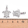 Brass Micro Pave Cubic Zirconia Pendants KK-N257-05P-3