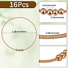 16Pcs Stainless Steel Satellite Chains Stretch Bracelet for Women BJEW-SP0001-16A-2