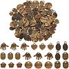 180Pcs 6 Styles Tibetan Style Alloy Pendants TIBEP-AR0001-13-1